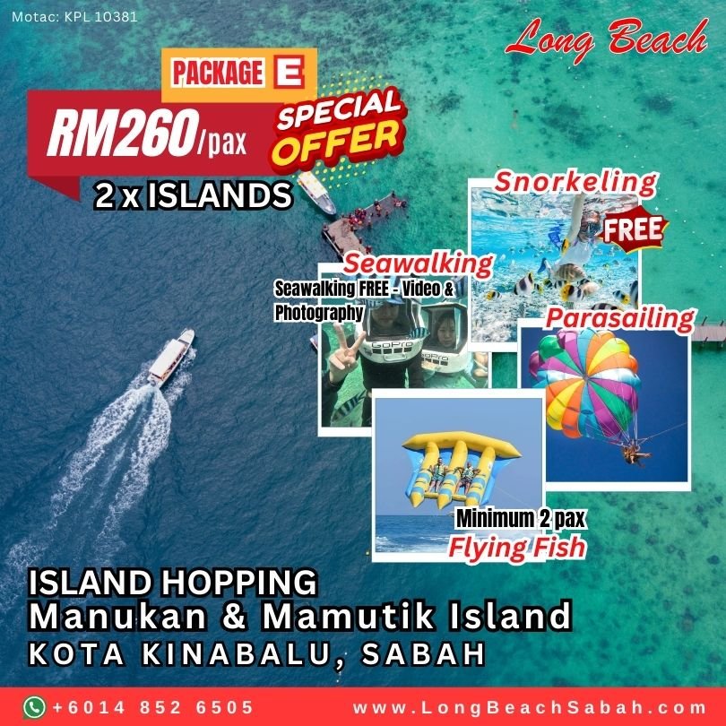 37 Long beach island hopping sabah kota kinabalu manukan